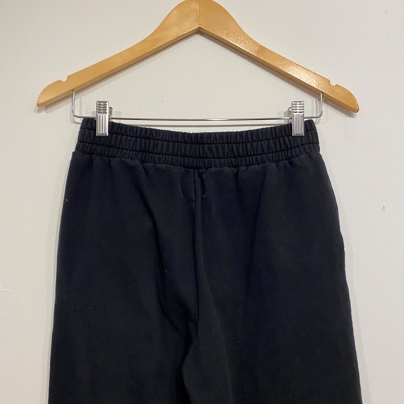 Madewell MWL Ribbed Seamed Loungewear Sweatpants in Black Size XXS - Picture 3 of 5